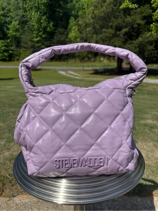 Steve Madden Handbags - Steve Madden Quilted Lavender Shoulder Bag